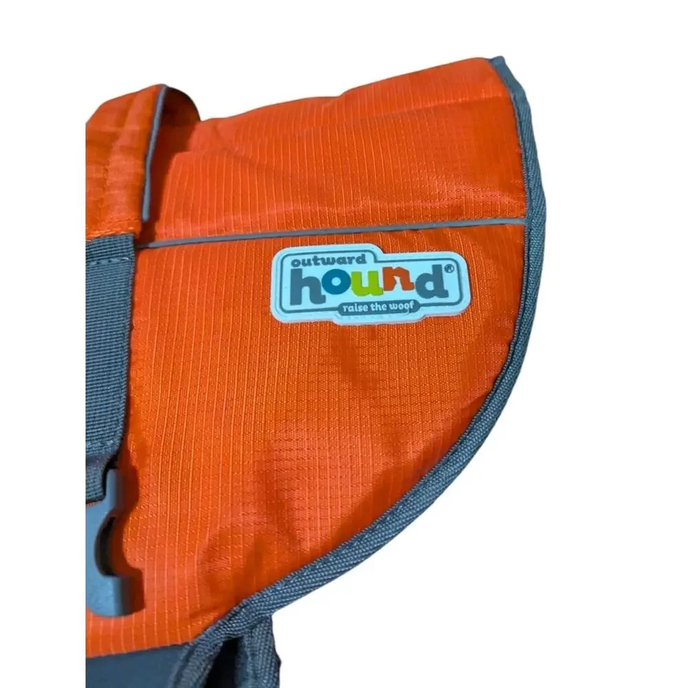 Outward Hound Granby Splash Dog Life Jacket Orange Large Water Safety Swimming